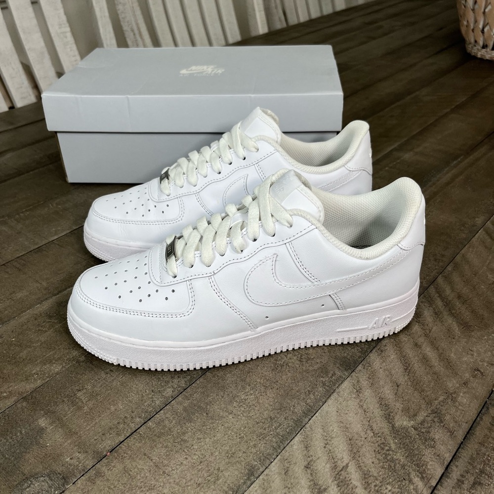 Nike Air Force One Low Triple White Sz 9